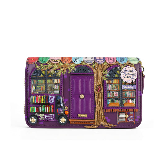 PRE-ORDER Vendula London - The Vendula Travelling Library Bookshop - Medium Ziparound Wallet 42690