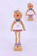 Gingerbread Man Gabriel Standing with Candy Canes 38256