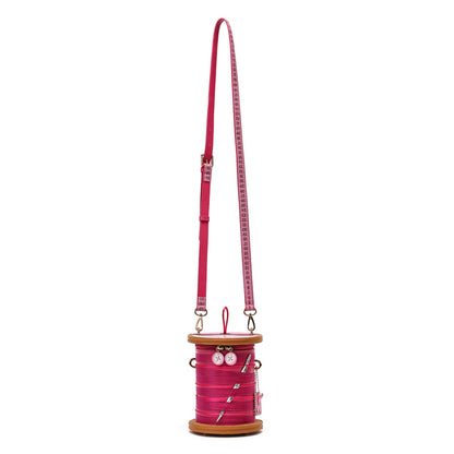 PRE-ORDER Vendula London - Pink Ribbon Sewing Box Scrapbook - Cotton Reel Bag 42630