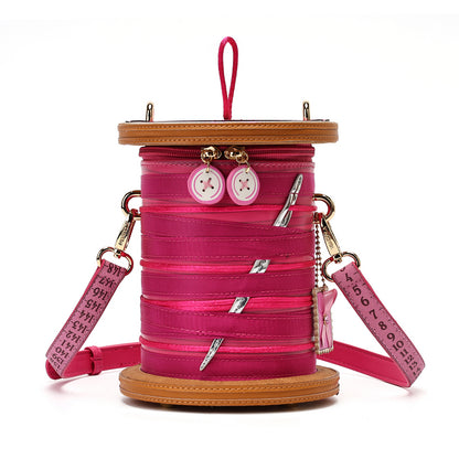 PRE-ORDER Vendula London - Pink Ribbon Sewing Box Scrapbook - Cotton Reel Bag 42630