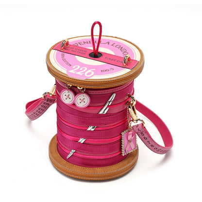 PRE-ORDER Vendula London - Pink Ribbon Sewing Box Scrapbook - Cotton Reel Bag 42630