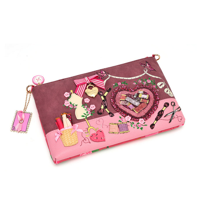 PRE-ORDER Vendula London - Pink Ribbon Sewing Box Scrapbook - Kate Bag 42663