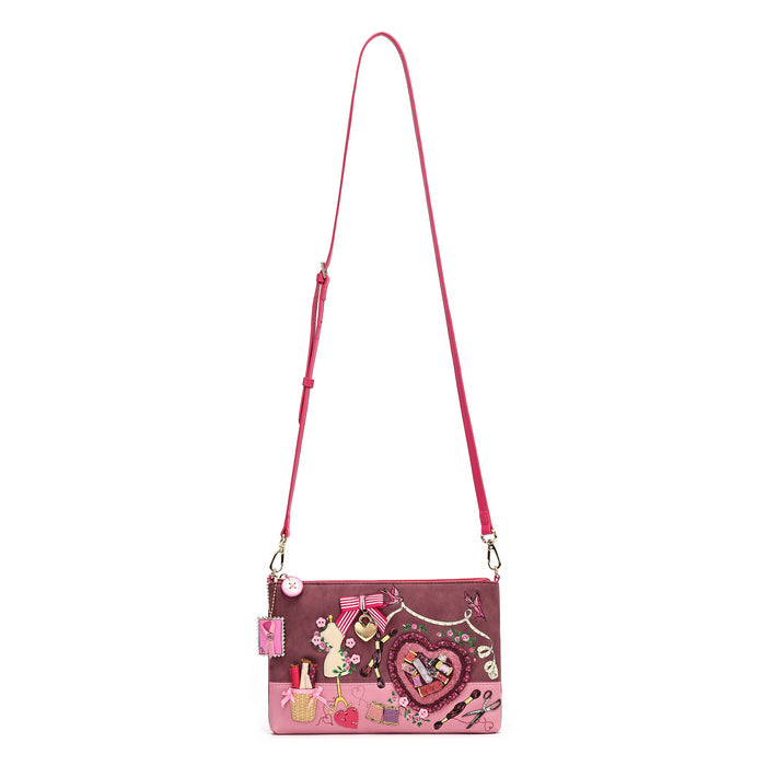 PRE-ORDER Vendula London - Pink Ribbon Sewing Box Scrapbook - Kate Bag 42663