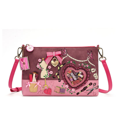 PRE-ORDER Vendula London - Pink Ribbon Sewing Box Scrapbook - Kate Bag 42663