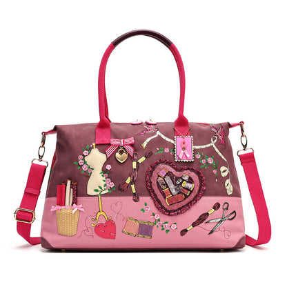 PRE-ORDER Vendula London - Pink Ribbon Sewing Box Scrapbook - Bonnie Weekender 42605