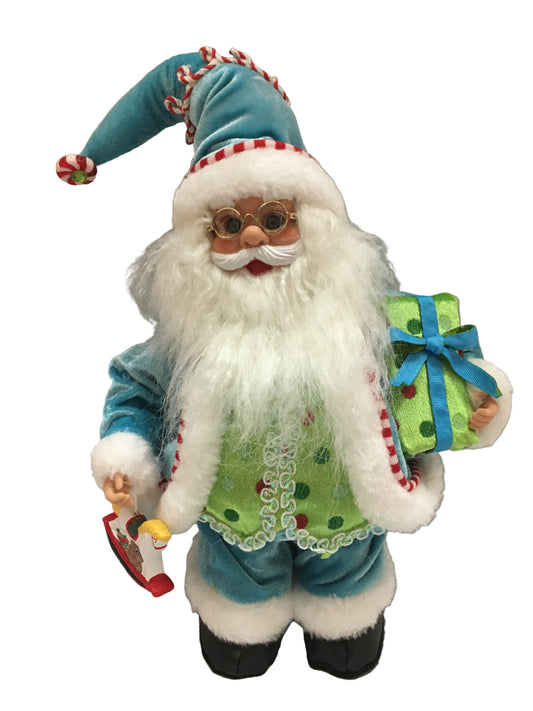 Santa Blue 30cm w/music 32557