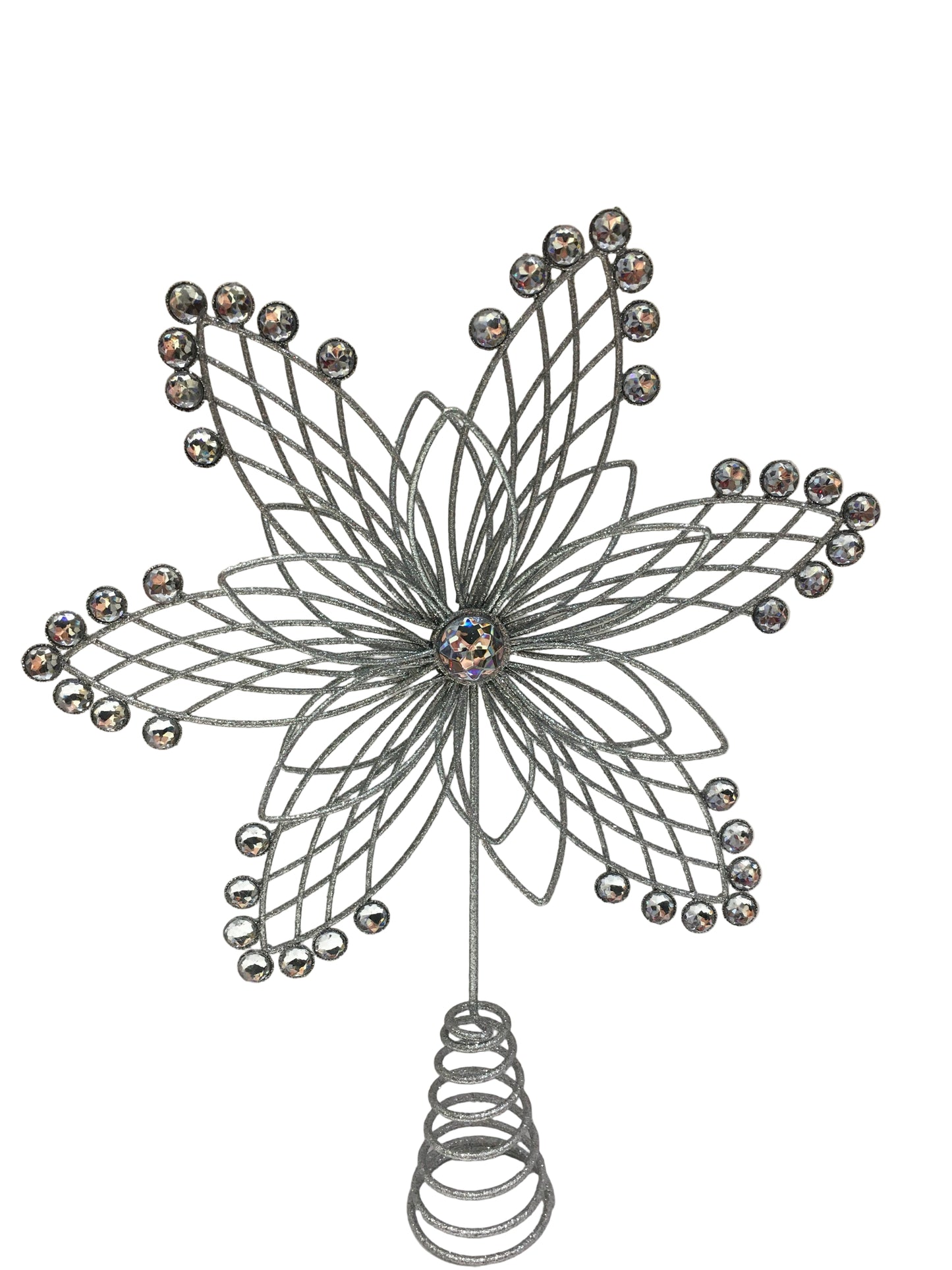 Wire Flower Christmas Tree Topper 37525