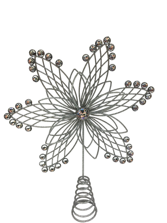 Wire Flower Christmas Tree Topper 37525