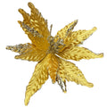 Yellow Gold Poinsettia Decoration 41705