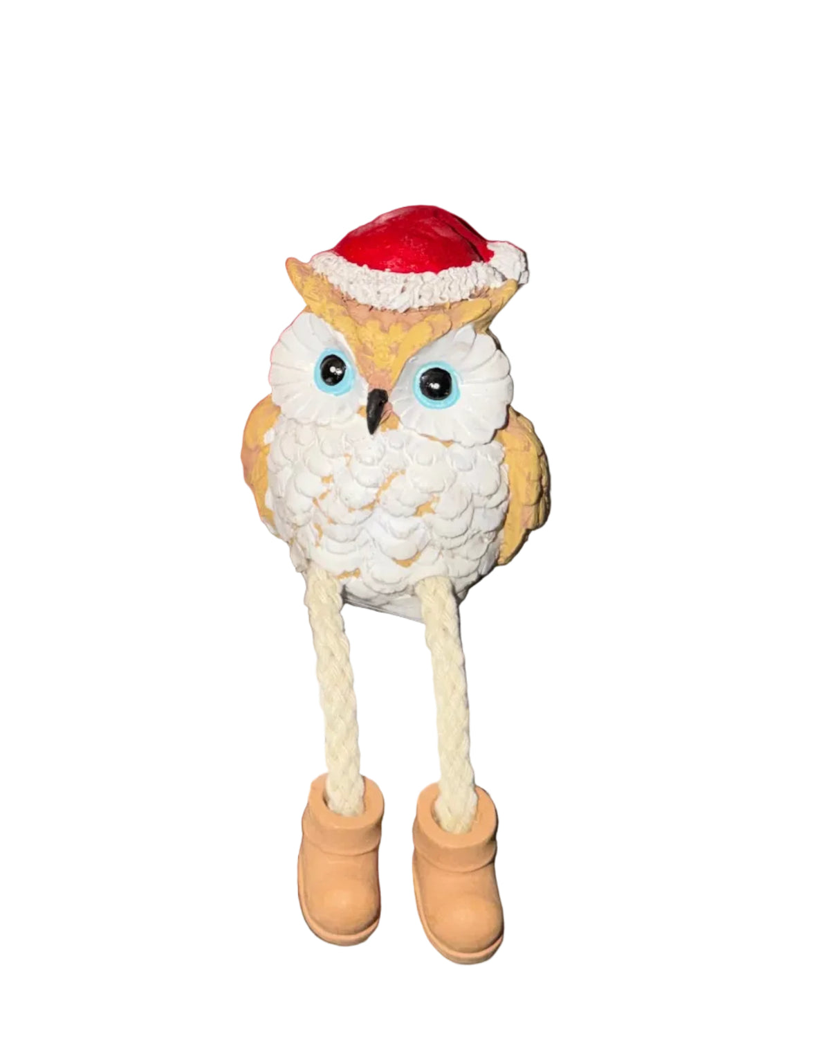 Shelf Sitting Owl with Christmas Hat 42888