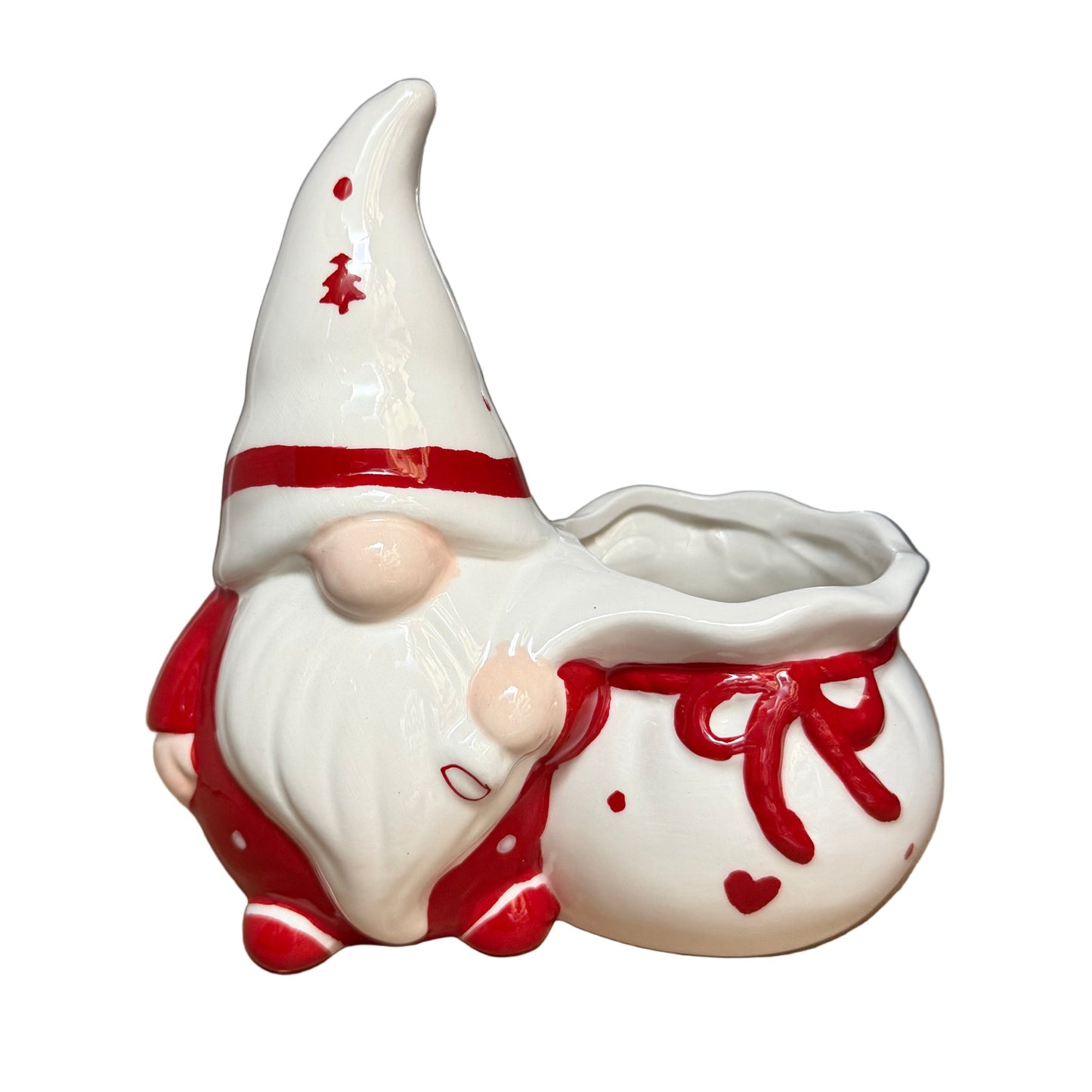 Christmas Gnome and Ceramic Pot Small 41857