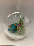 Blue Dinosaur Water Bauble Hanging Ornament 42703
