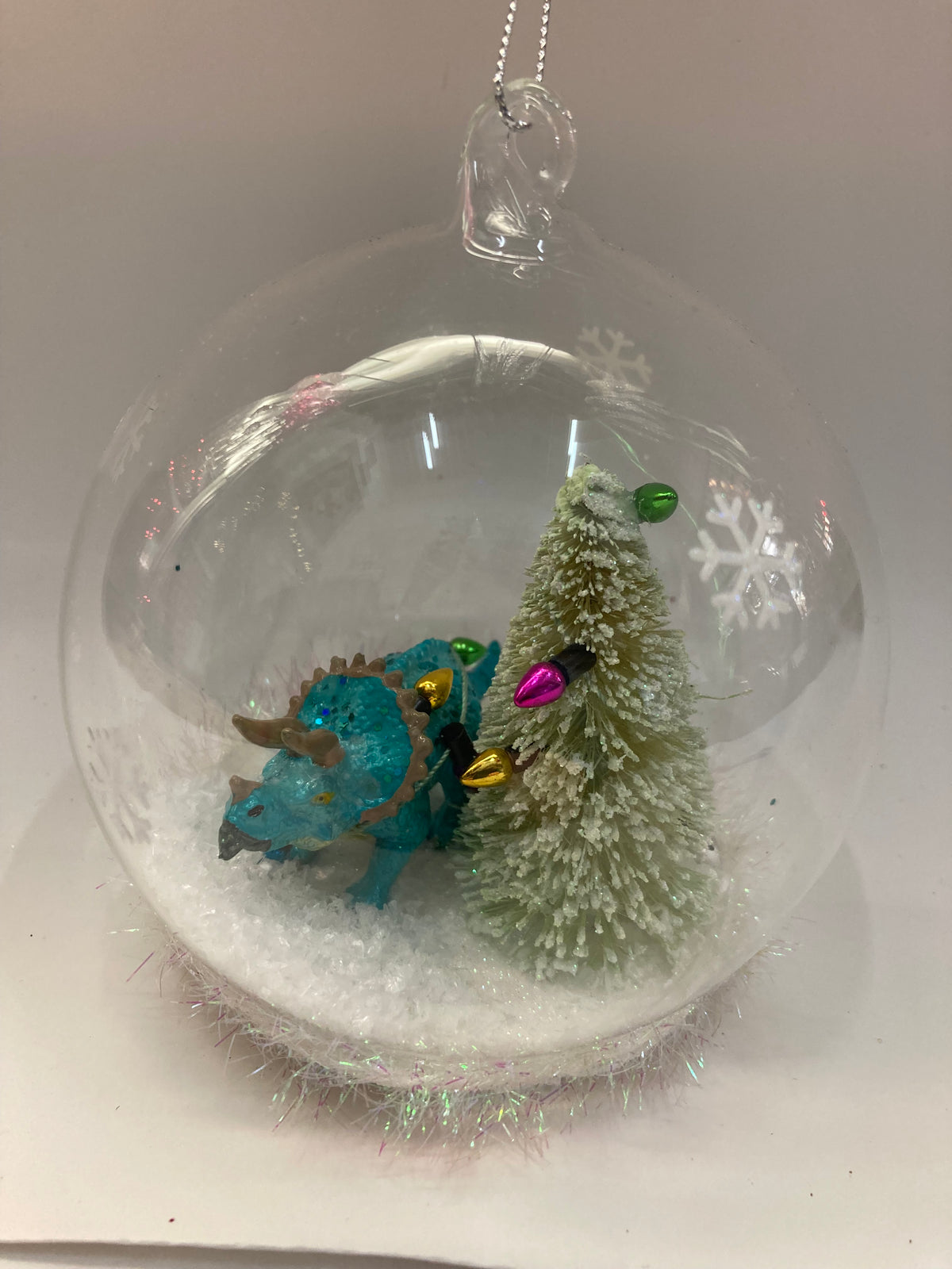 Blue Dinosaur Water Bauble Hanging Ornament 42703