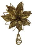 Gold Poinsettia Tree Topper 35cm 42696