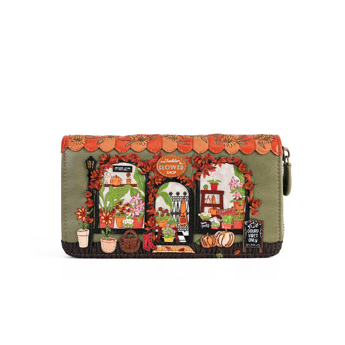 PRE-ORDER Vendula London Flower Shop - Amber Edition - Large Zip Around Wallet 42690