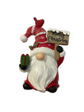 15cm Resin Red Christmas Gnome with Merry Christmas Sign 42430