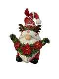 15cm Resin Red Christmas Gnome with Garland 42430