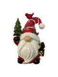 15cm Resin Red Christmas Gnome with Tree 42430