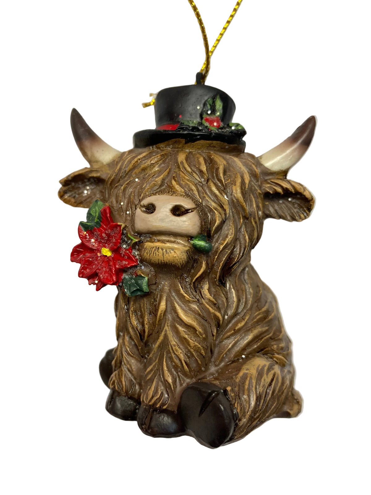 Highland Cow with Top Hat Christmas Hanging Ornament 42426 (Copy)