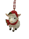 Christmas Lamb with Beanie Hanging Ornament 42427