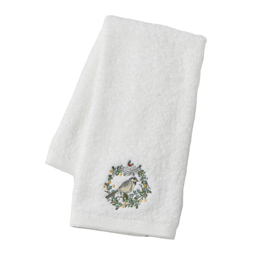 Christmas Wreath with Bird Hand Towel 39705h