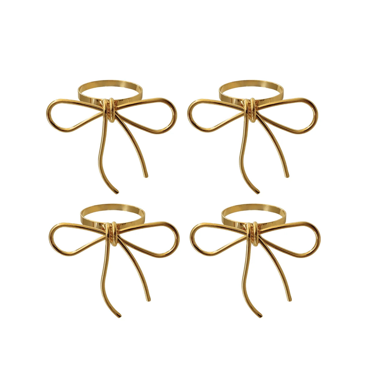 Gold Bow Napkin Rings (Set of 4) 42483