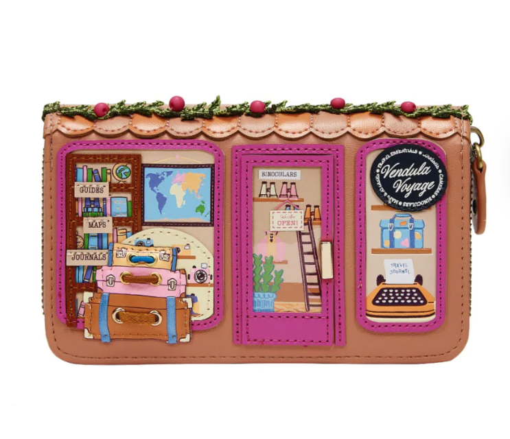 PRE-ORDER Vendula London Voyage Travel Shop Medium Ziparound Wallet 31536