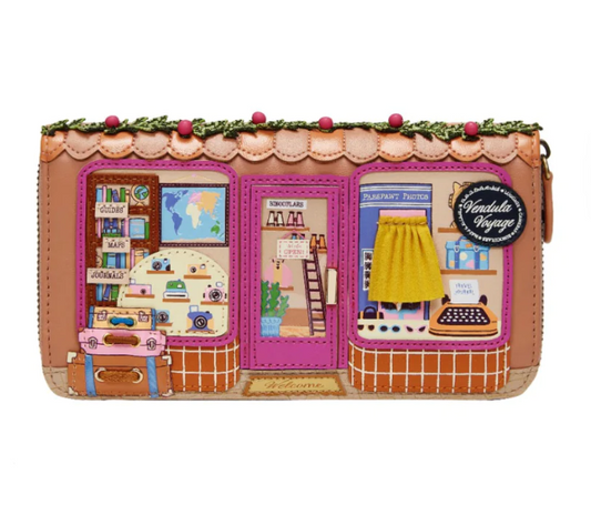 PRE-ORDER Vendula London Voyage Travel Shop Large Ziparound Wallet 37834