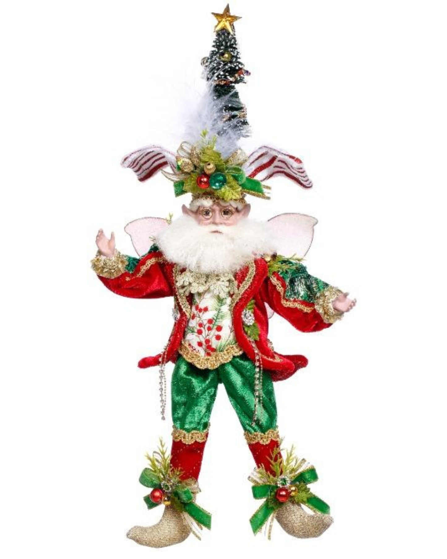 Mark Roberts Fairy Christmas Party (Small Red and Green -14.5 Inches) 42180