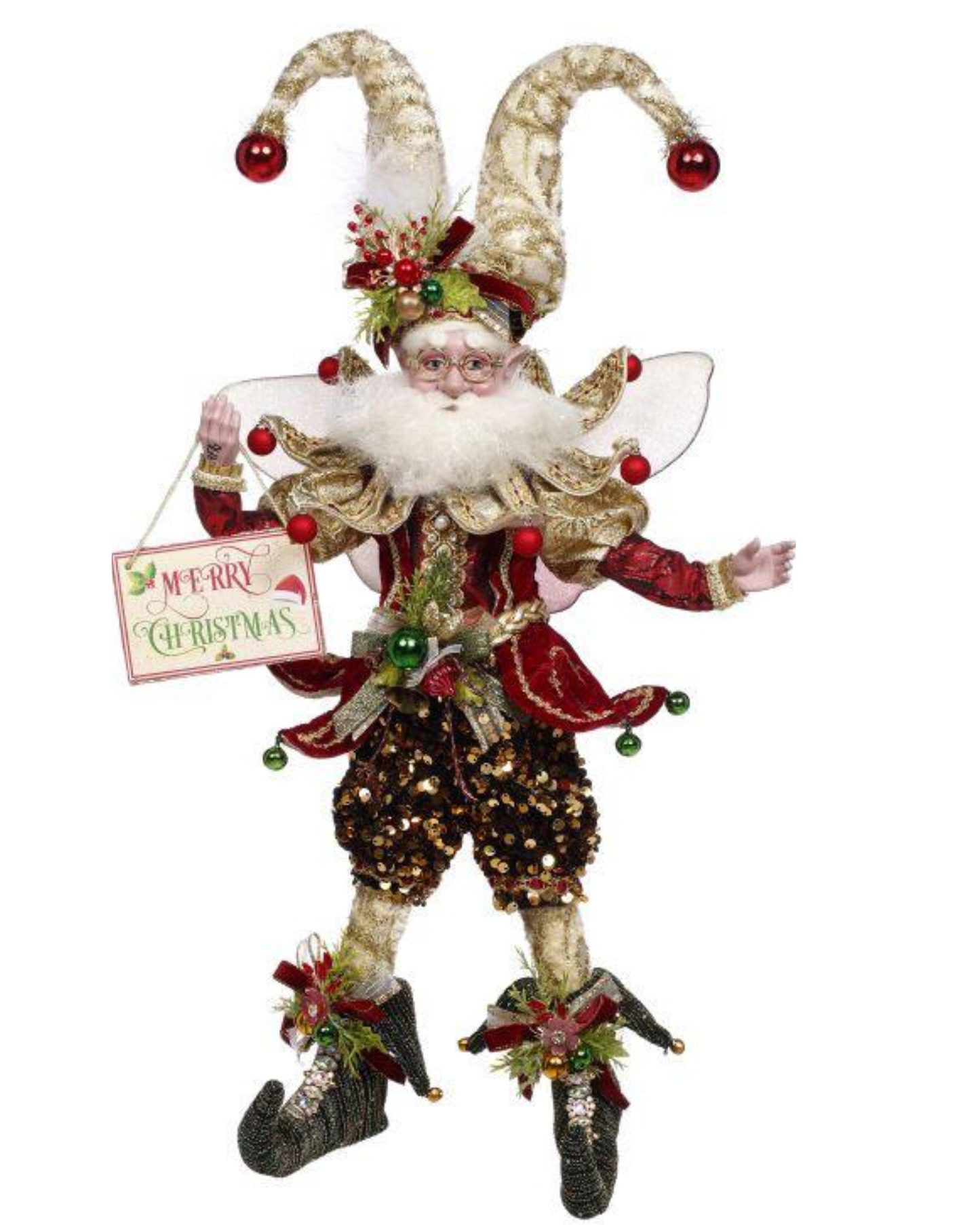 Mark Roberts Fairy Merry Christmas (Medium Red and Green-17.5 Inches) 42185