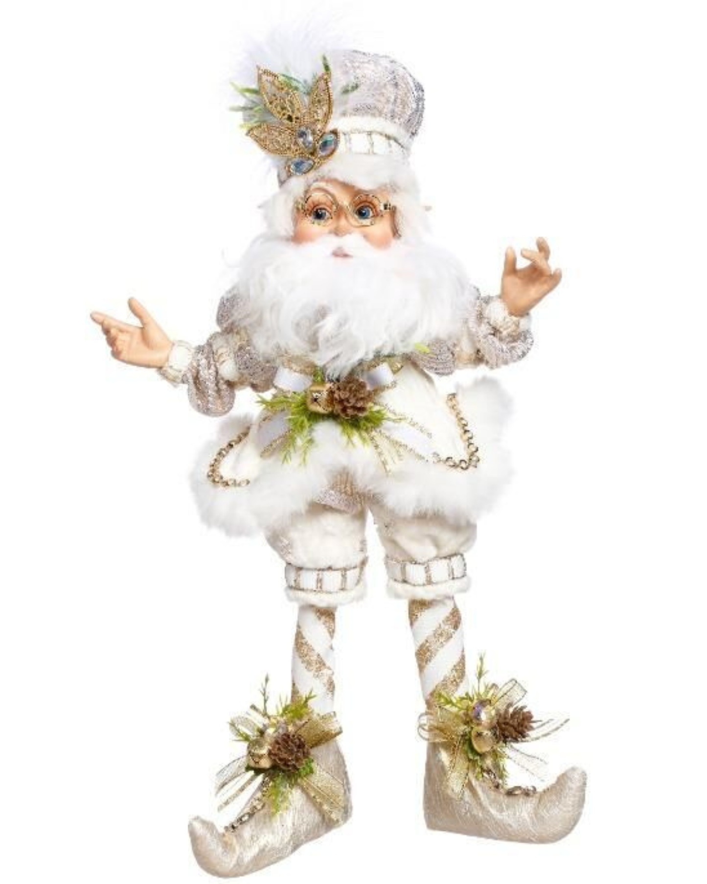 Mark Roberts North Pole White Christmas Elf (Small White -11 Inches) 42746