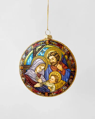 Holy Family Circle Disc Ornament 10cm 42685