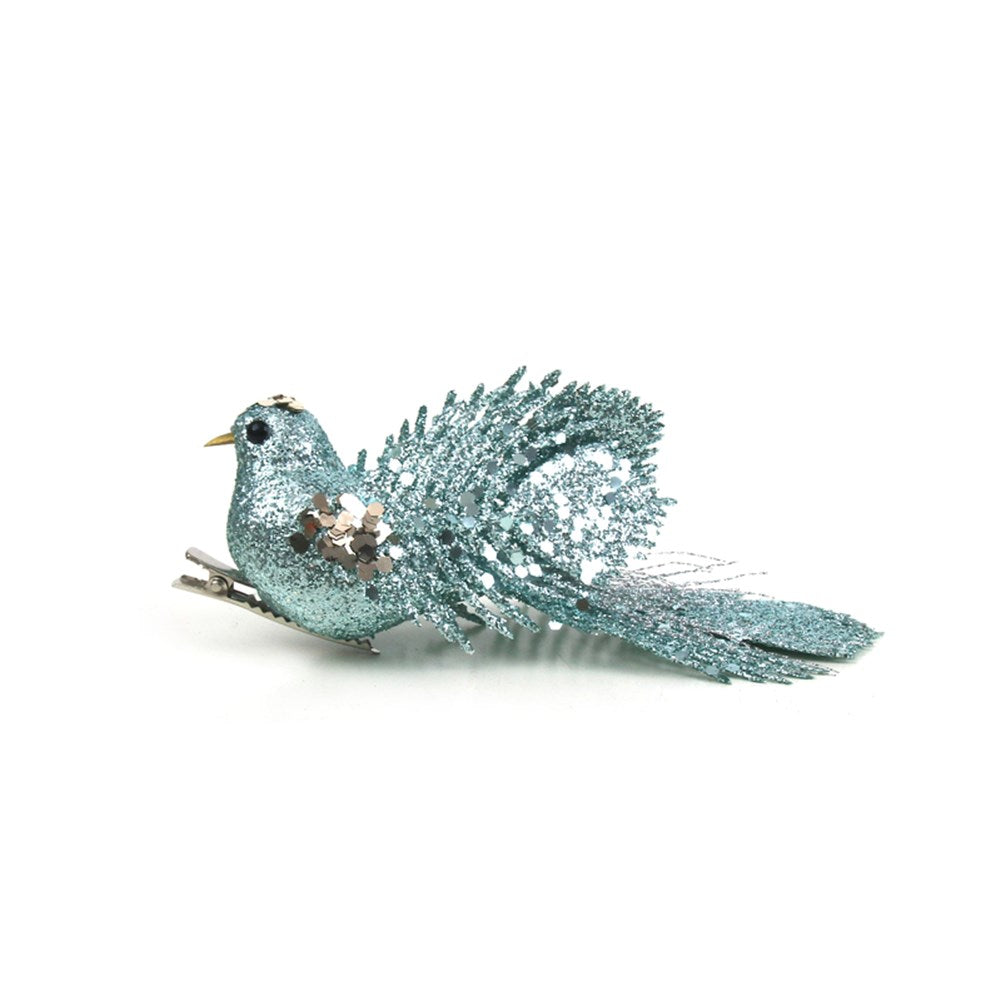 Light Blue Clip On Hanging Bird 37547