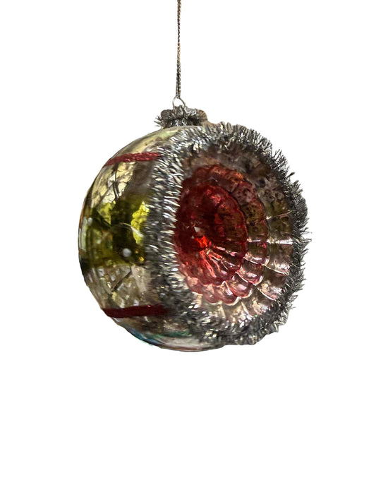 Reflector Ball Hanging Ornament Red 26965
