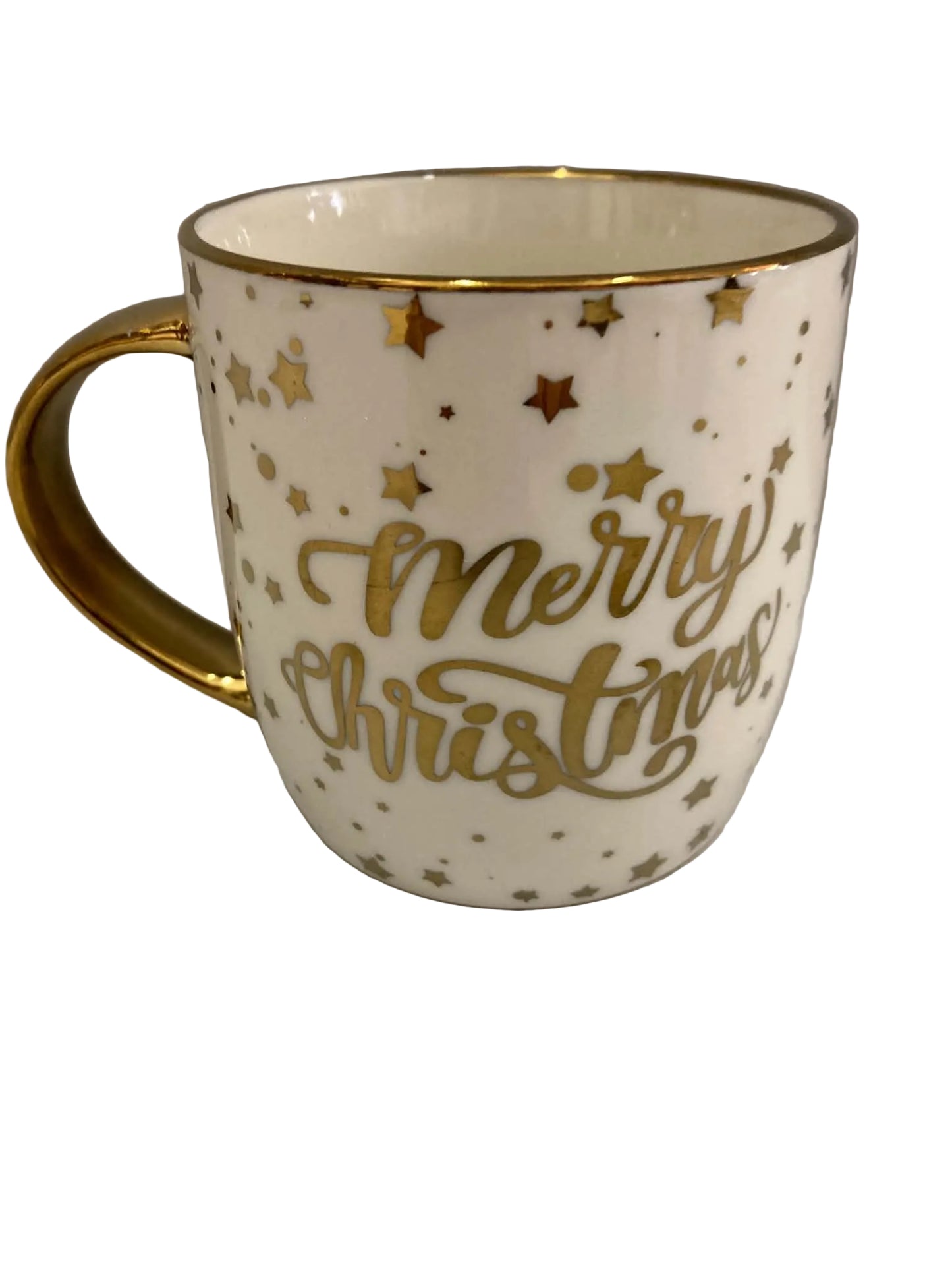 Gold and White Christmas Mug 27130 A
