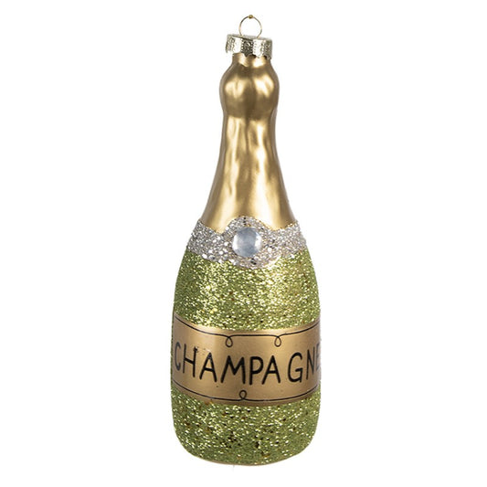 Glitter and Gold Champagne Ornament 41956