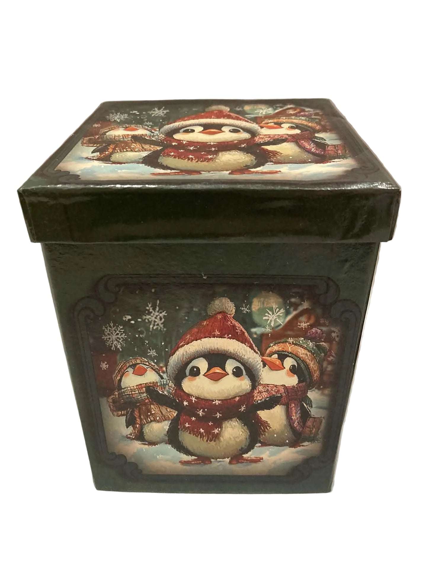 MusicBox with 8 Penguin Baubles 6cm 42440