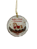 Baby's First Christmas Glass Tree Ornament 42705