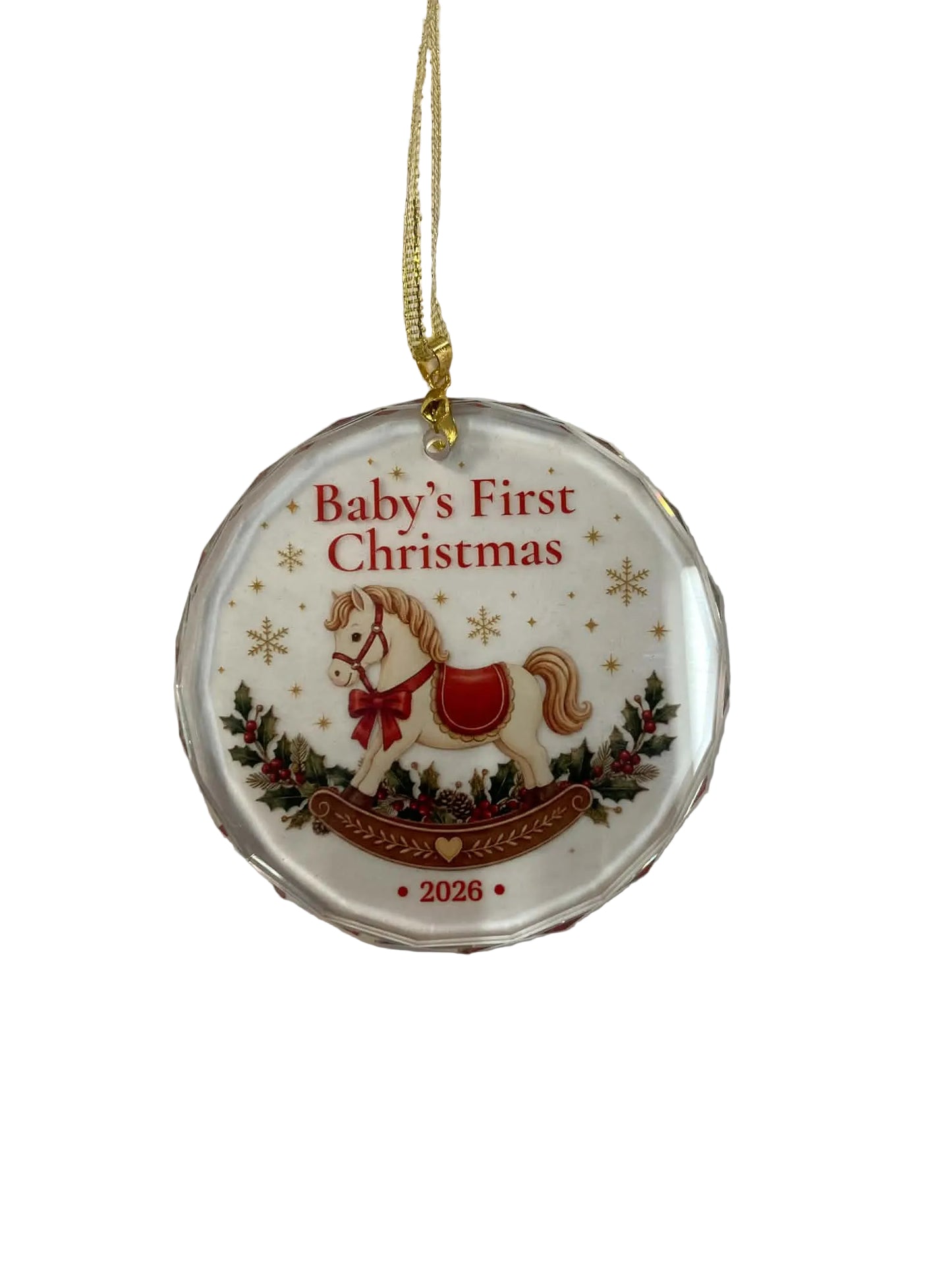Baby's First Christmas Glass Tree Ornament 42705