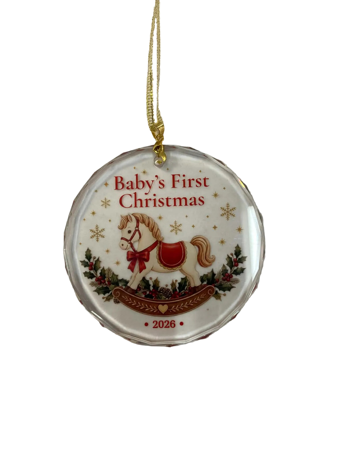 Baby's First Christmas Glass Tree Ornament 42705