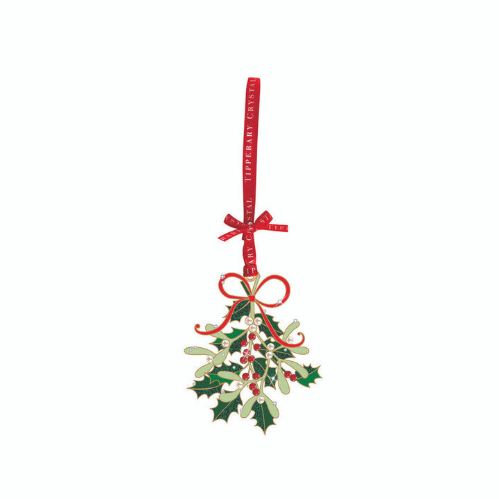Mistletow Sparkle Boxed Metal Ornament 34132