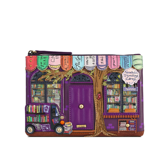 Vendula London Travelling Library Bookshop Zipper Coin Purse 37979