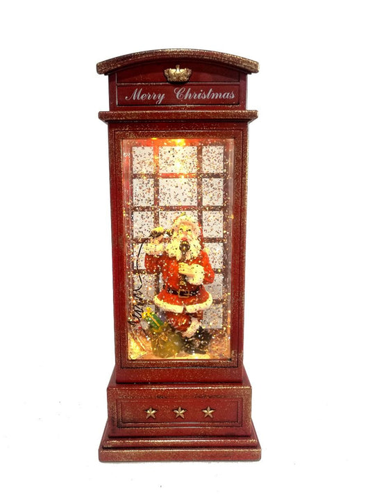 Telephone Booth Santa Lantern 32536