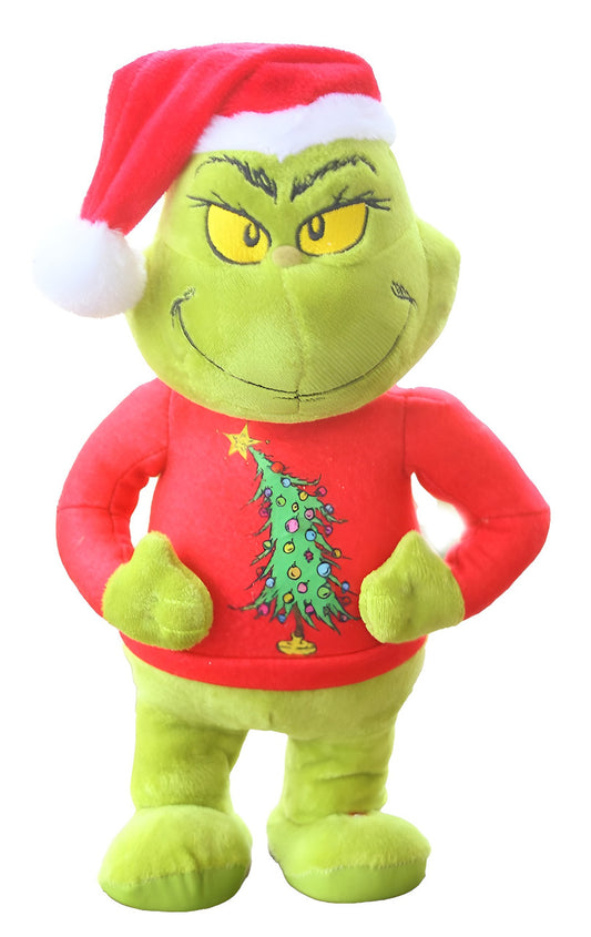 Small Side Stepper Grinch with Red Sweater Tree 37689